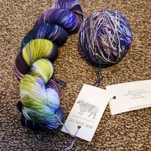 Bad Sheep Yarn in Purple and Green